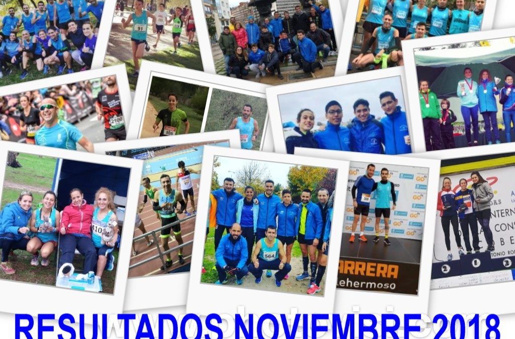 Tabla de resultados - RESULTADOS NOVIEMBRE 2018 - Club Atletismo Arroyomolinos