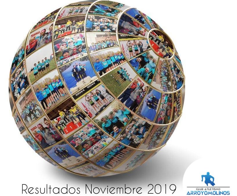 Tabla de resultados - RESULTADOS NOVIEMBRE 2019 - Club Atletismo Arroyomolinos
